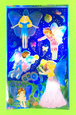 Vintage Sandylion Fairies Butterflies Flowers Foiled Sticker Sheet
