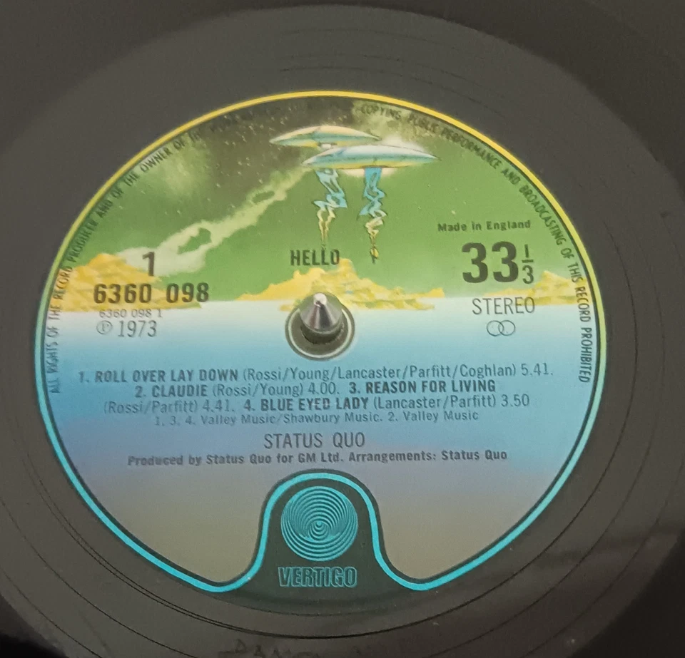 Status Quo – Hello! - 1973 UK press LP record excellent, cover G+ - Image 3 of 3