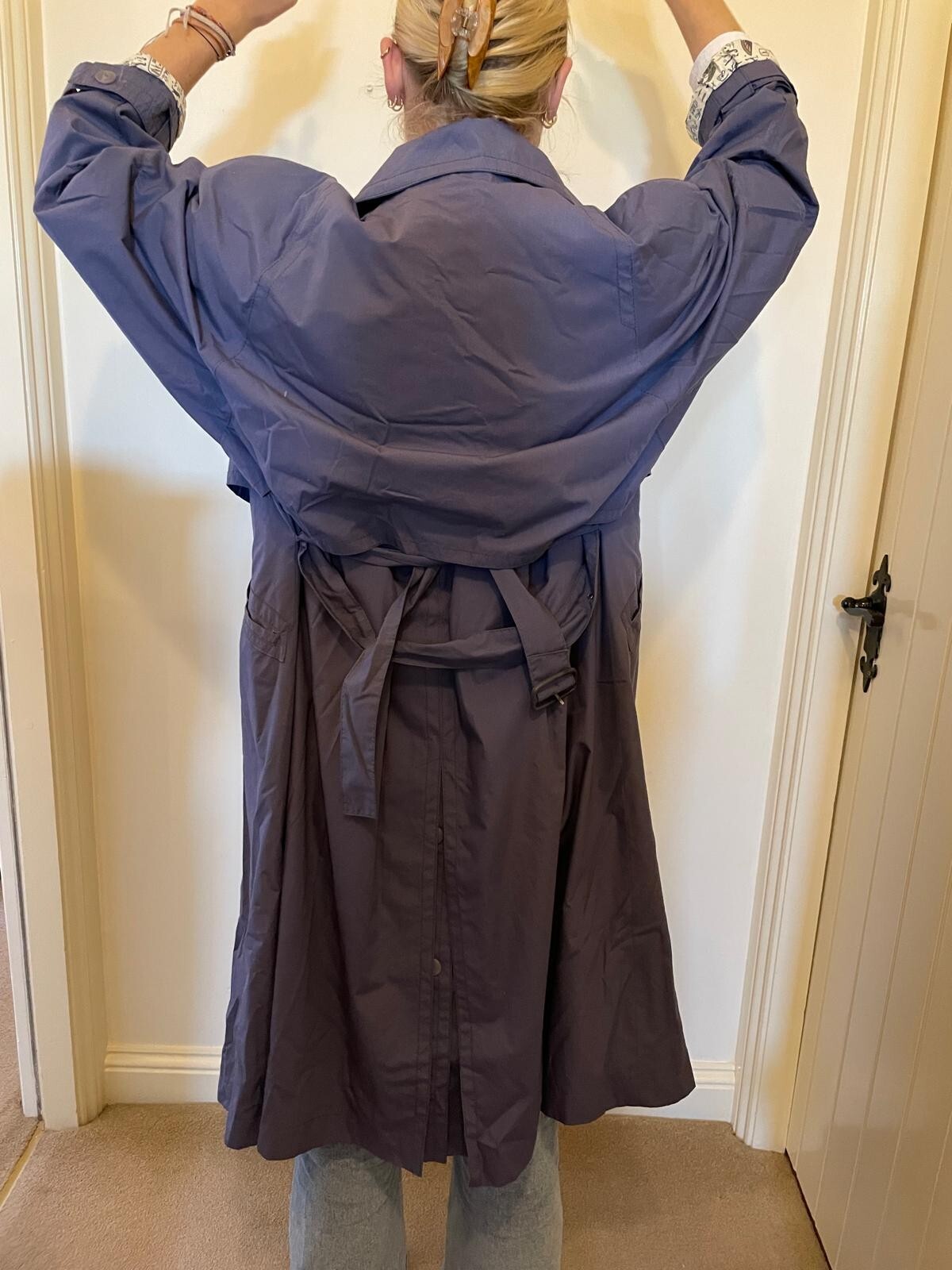 Grey RAVENS Vintage Trench Coat - Excellent Condition RRP £120 image 6