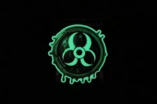 Oozing Radioactive | Bioactive Hazard Glow In The Dark Sticker - Glowing sticker