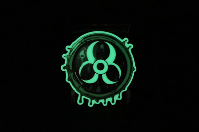 Oozing Radioactive | Bioactive Hazard Glow In The Dark Sticker - Glowing sticker