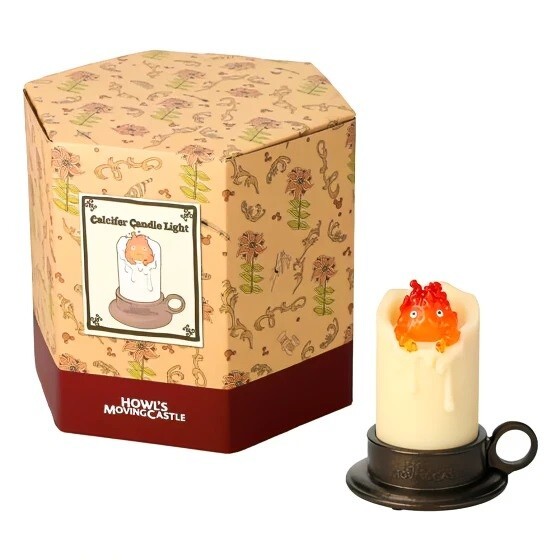 Rare Howl's Moving Castle Calcifer Candle Light & Holder Studio Ghibli  Japan