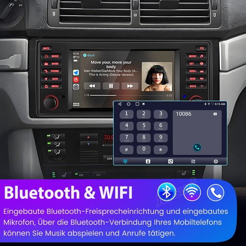 2+64G 7"Android14 Autoradio CarPlay Für BMW E39 X5 E53 GPS Navi DAB+ WIFI BT DSP - Bild 10 von 18