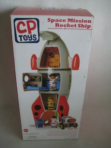 cp toy space mission rocket ship 7 piece set including astronauts and aliens