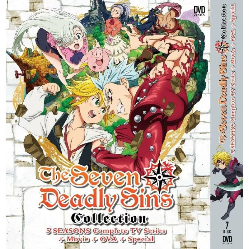 Anime DVD The Seven Deadly Sins Season 1-5 + 2 Movies + 2 OVA +