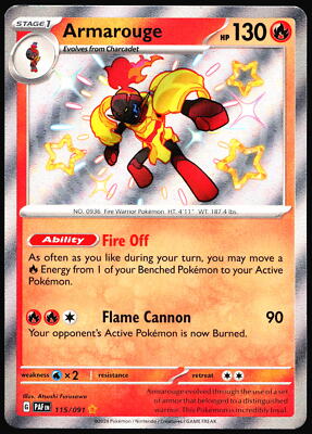 Armarouge SV: Paldean Fates #115/091 Pokemon Card T2-48 | eBay Armarouge SV: Paldean Fates #115/091 Pokemon Card T2-48 | eBay
