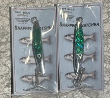 2 Packs Capt Bills Snapper Snatcher Fishing Lures 1/4 OZ Silver Green