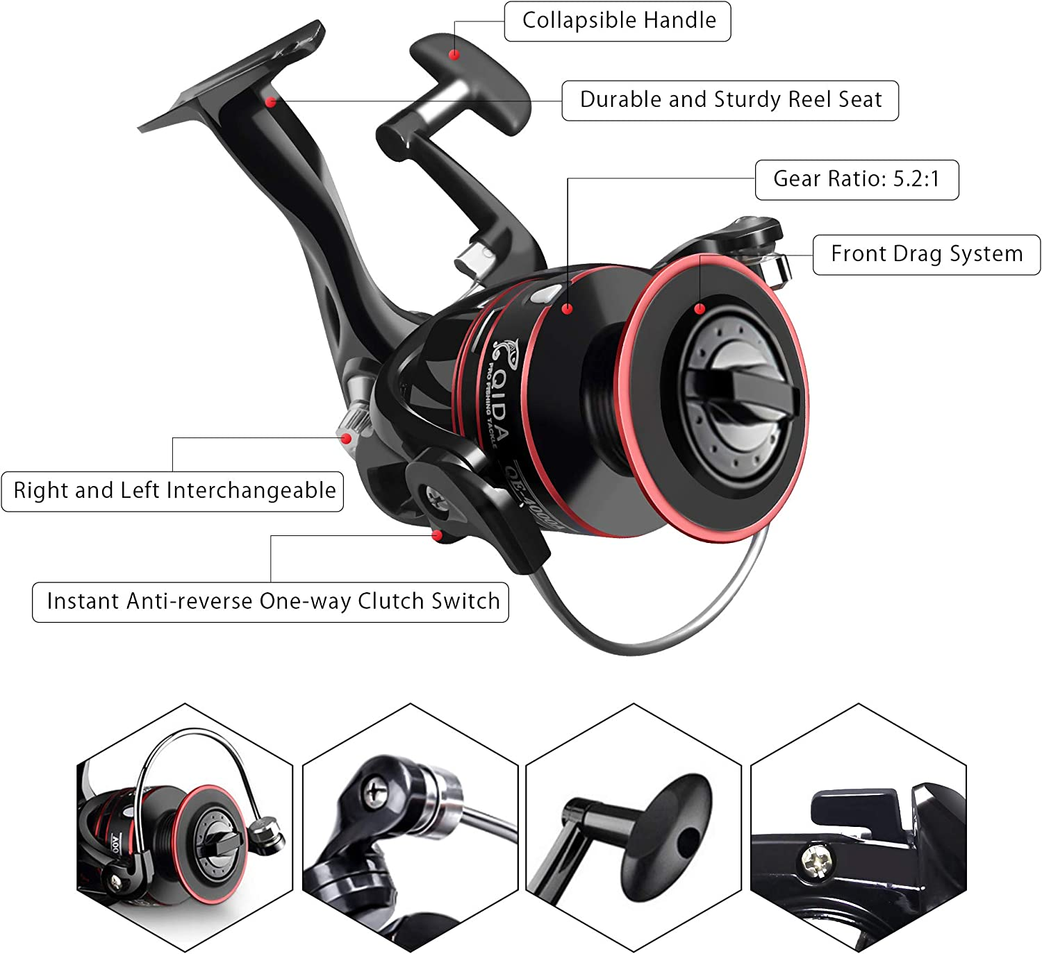 Fishing Pole Kit, Carbon Fiber Telescopic Fishing Rod and Reel Combo with Spinni eBay