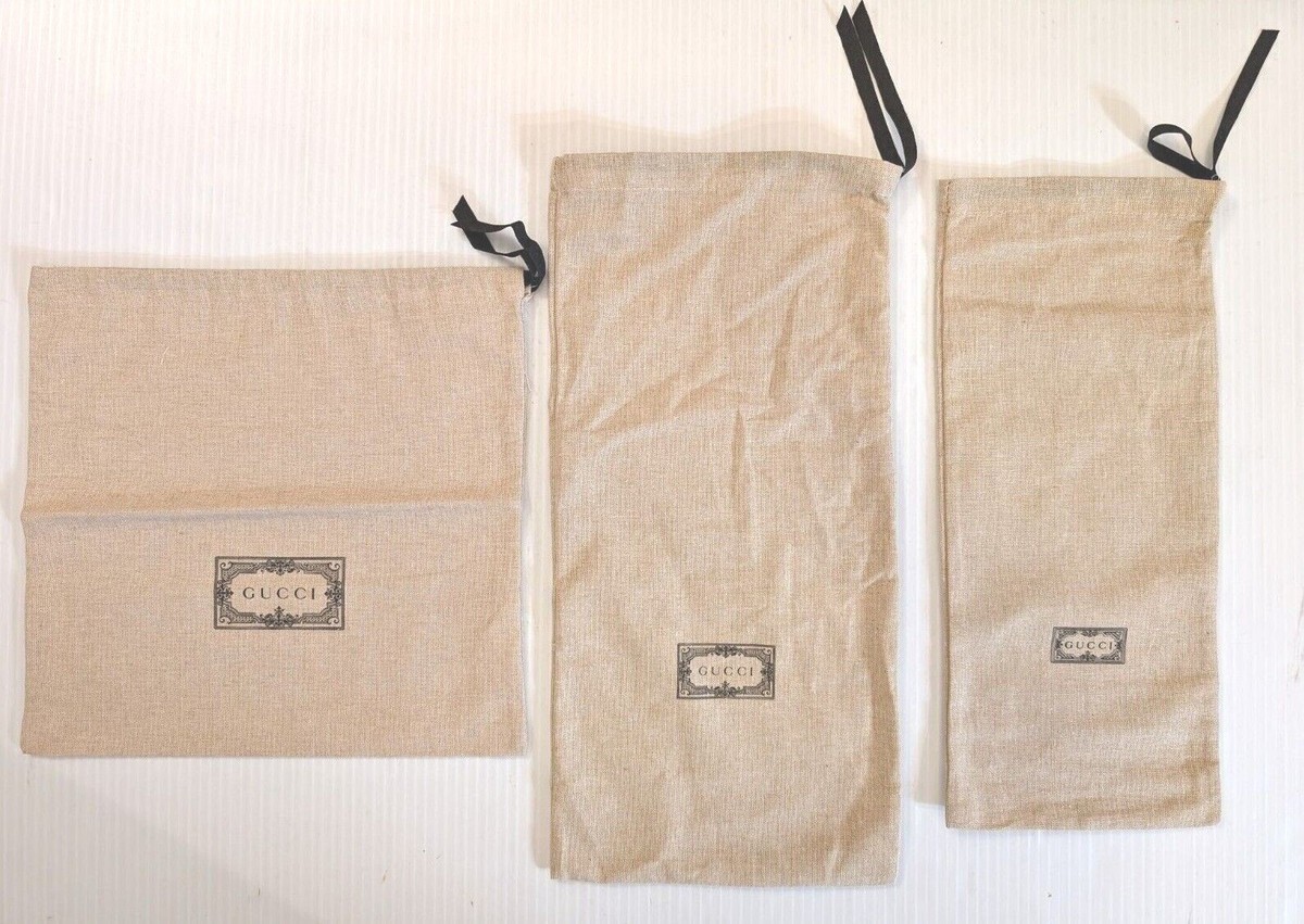 NEW Authentic Gucci Brown Dust Bag Cover different sizes