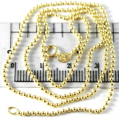 Kette Gelbgold Oder Weiß, 18K, Mini Kugel, Durchmesser 1.5 MM, 40-45-50-60 CM