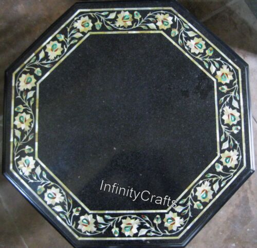 30 x 30 Inches Octagon Marble Coffee Table Top Pietra Dura Art Resturant table