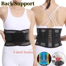 Unisex Lumbar Lower Back Brace Support Belt Sciatica Pain Relief Posture Therapy