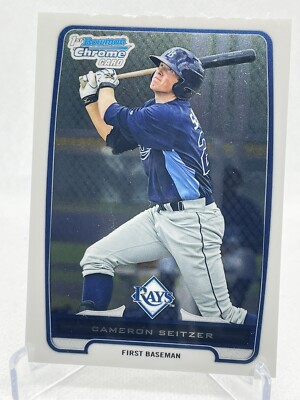 2012 Bowman Chrome Brandon Seitzer 1st Bowman Rays Baseball Card