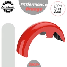 PERFORMANCE ORANGE Fits 09+ Harley 19" Reveal Wrapper Hugger Front Fender