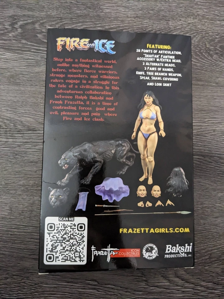ТОЛЬКО КОРОБКА - Icon Collectibles Frazetta Girls Fire & Ice Teegra (БЕЗ ФИГУРКИ) - Изображение 2 из 4