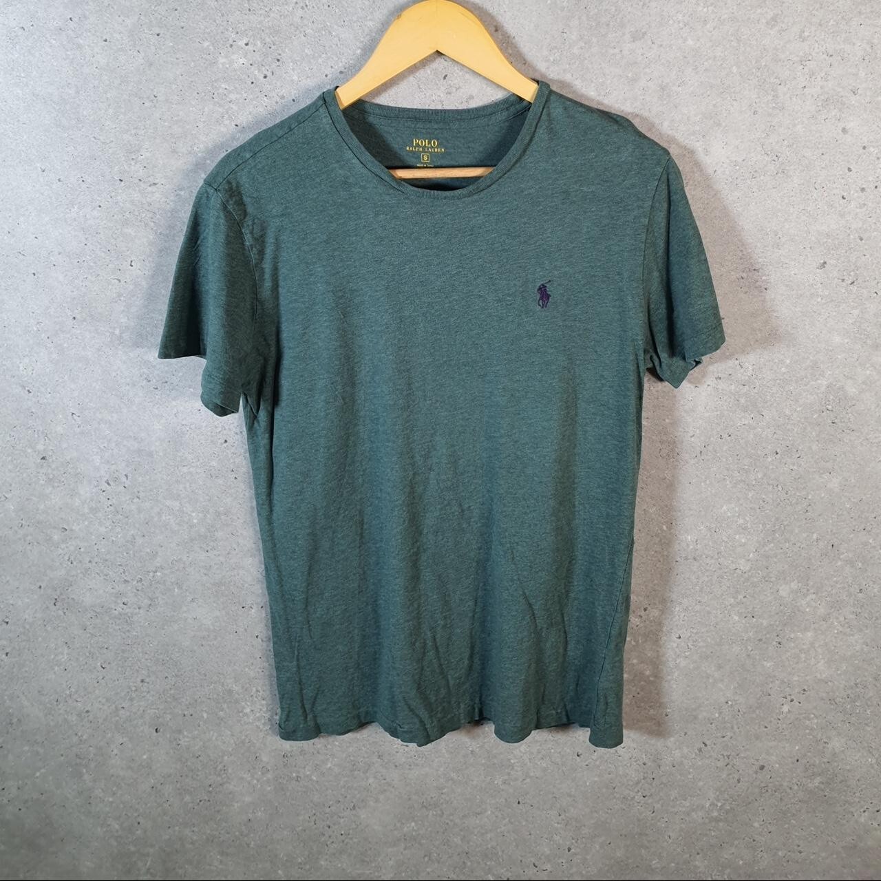 Polo Ralph Lauren vintage uomo piccola verde ricamata pony slim fit