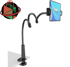 Tablet Stand Holder, Mount Holder Clip with Grip Flexible Long Arm Gooseneck Com