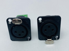 Lot Of 2, XLR 3 Pin Female Chassis Mount Connector with Screw Terminal