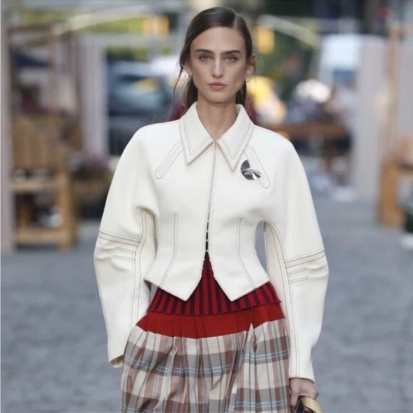 Giacca in twill di cotone TORY BURCH nuova con etichetta neutra $998 4
