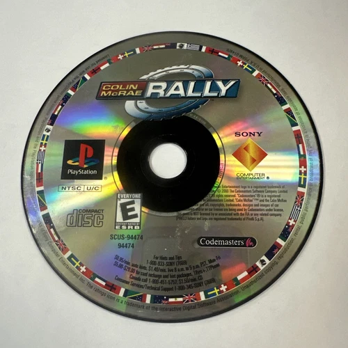Colin McRae Rally PS1 Sony PlayStation 1 2000 Video Game Loose Disc Only