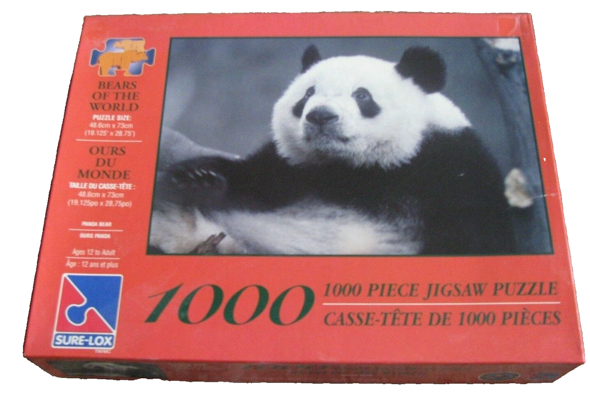 1000 Piece Jigsaw Puzzle Bears of the World Series Panda Sure-Lox