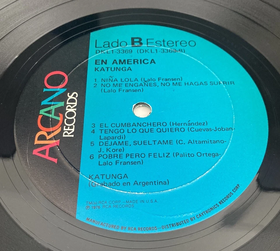 Katunga Lp-En America! Arcano/Stereo/1976! High VG+ Vinyl & Jacket! Foto 3 de 4