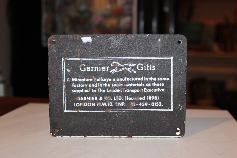 Letrero esmaltado vintage Garnier London Underground “No Smoking” Foto 4 de 4