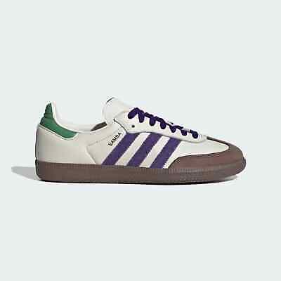 New Adidas Women's Samba OG Shoes - White /Purple /Green New Adidas Women's Samba OG Shoes - White /Purple /Green