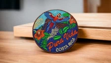 Costa Rica Patch Travel Explore Central America Embroidered Iron On 3" ROUND