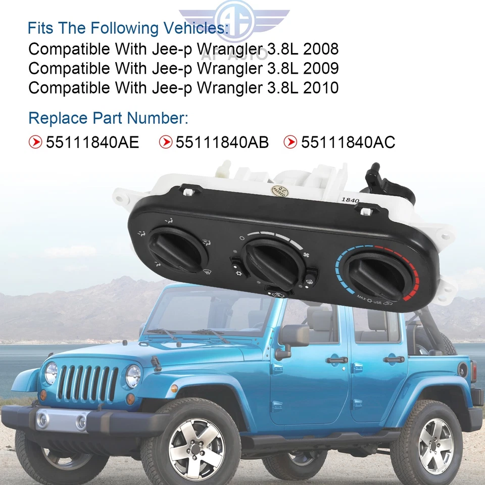 Módulo de unidad de control de calefacción de aire acondicionado 55111840AE para Jeep Wrangler JK V6 2007-2010 3,8 L Foto 4 de 4