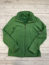 Koppen Fleece Jacket Medium Green Reversible Full Zip Collar Fluffy Soft