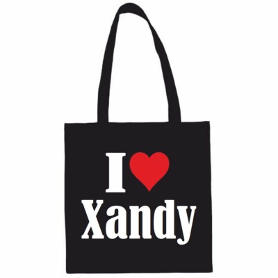 Tasche Beutel Baumwolltasche I Love Xandy Schulbeuten Einkaufstasche Sporttasche