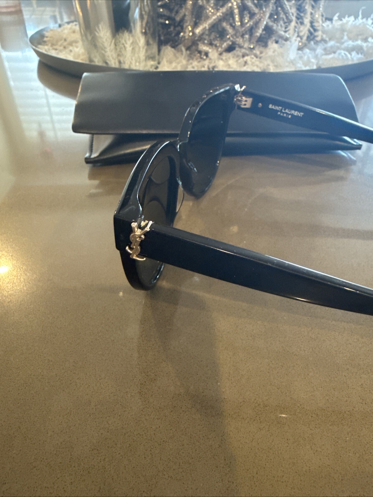 Occhiali da sole YSL Saint Laurent neri tondi occhio di gatto SL M28 54 19 140