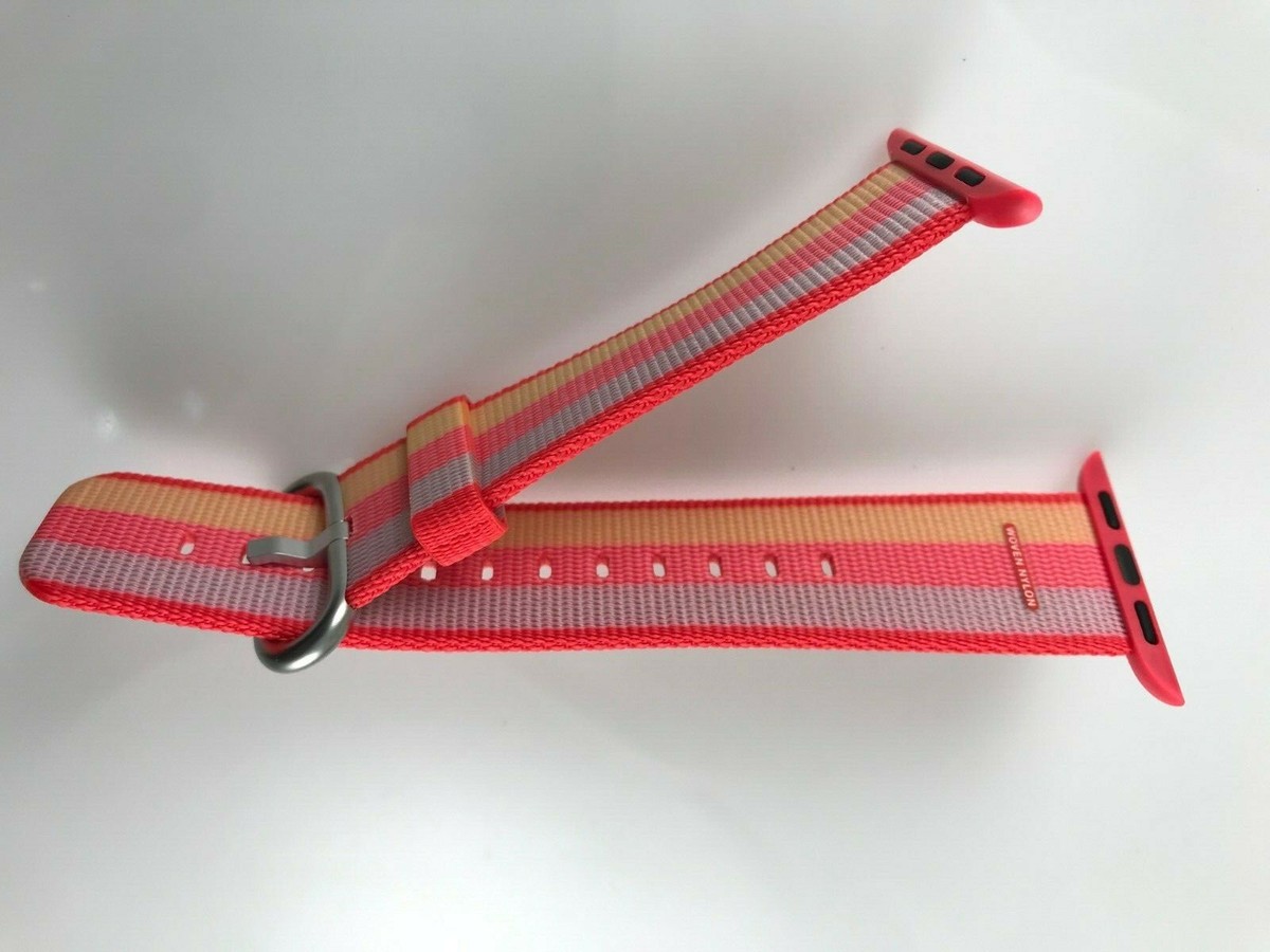 Original Apple Watch Woven NYLON Band Silver buckle 42MM