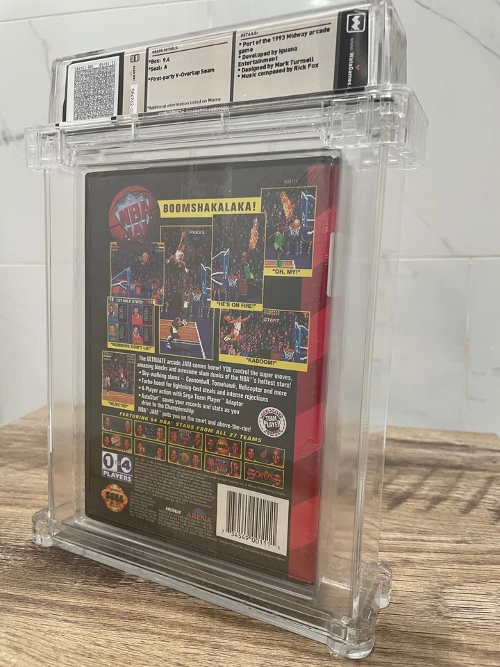 New Original NBA JAM Sega Genesis Factory Sealed Video Game! Wata 9.4 Graded! - Image 4 of 4