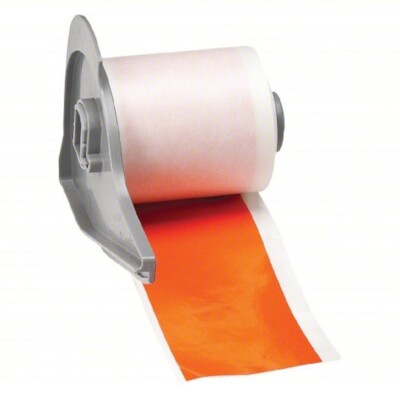 Brady M7C-2000-595-OR 2'' x 50' All Weather Permanent Adhesive Vinyl Label Tape -