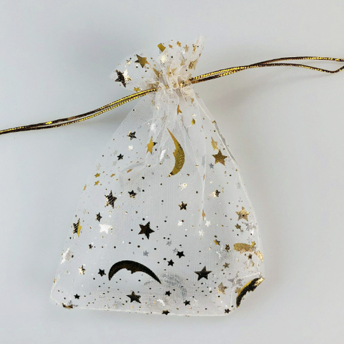 600x Moon Stars Borgetta Gioielli Organza Borse Natale Festa Preferibile Borsa - Foto 6 di 12