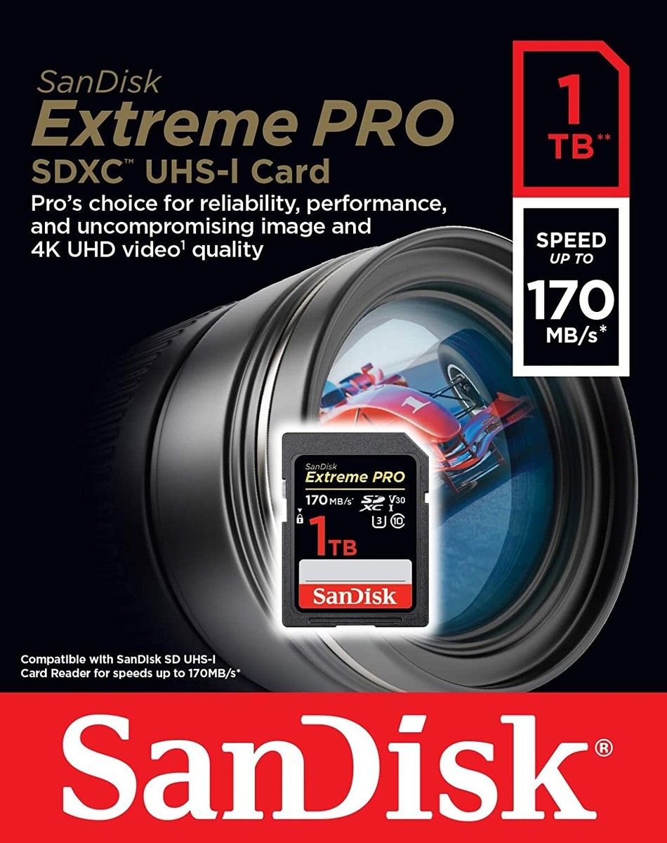 ●SDSDXXY-1T00-GN4IN [1TB] SanDisk 1TB Extreme PRO SDHC And SDXC UHS-I Card - SDSDXXY