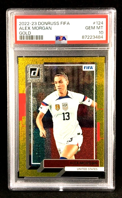 Pop 2 PSA 10 Alex Morgan 2022-23 Donruss FIFA Soccer GOLD /10 SP #124 USWNT