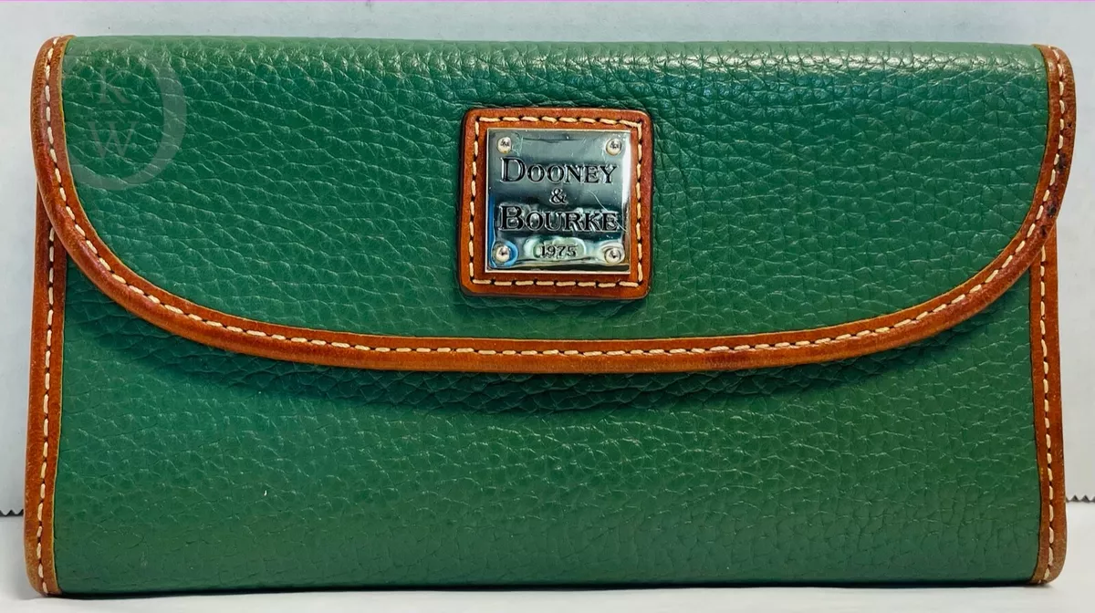Dooney Bourke Leather Green Continental Clutch Wallet 22077K S166A