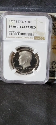 1979 S TYPE 2 Kennedy Half Dollar Proof NGC PF 70 ULTRA CAMEO PR70DCAM Coin 50C