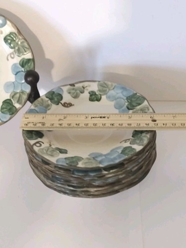 8 Poppytrail Metlox geformte Traube 6" Untertassen Teller Vintage Poppy Trail - Bild 3 von 8