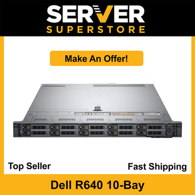 Dell PowerEdge R640 Server 2x Gold 6136 = 3.0GHz H730P 256GB 2x 600GB SAS +rails