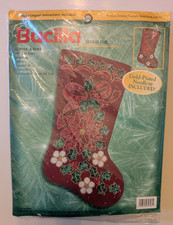 Bucilla Sequin Glitter  Glitz 18" Christmas Stocking Felt Kit New In Package