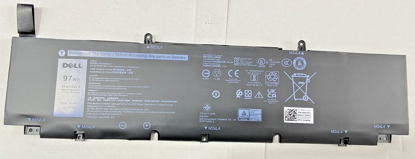 Genuine XG4K6 Battery for XPS 17 P92F P92F001 P92F002 P92F003 01RR3 001RR3 F8CPG image 4