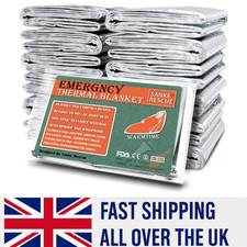 8x Waterproof Emergency Foil Blanket Thermal Camping Rescue First Aid Survival