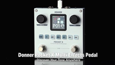Donner Pocket X Multi Effects Pedal Built-in Battery 62 Effect For