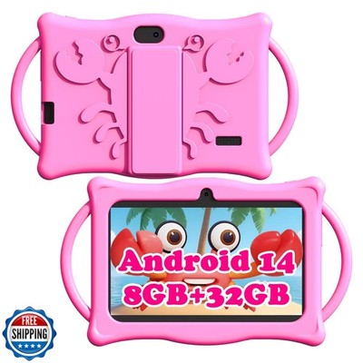 Android 14 Kids Tablet 7 inch Tablets for Kids, 8GB RAM 32GB ROM Quad Core To
