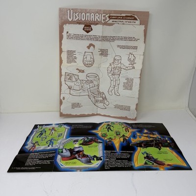 VISIONARIES Capture Chariot Spectral Knights Instructions & Checklist Lot of 2