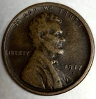 1917 S Lincoln Wheat Cent Penny Fine 1c One Cent US Coin- 3528